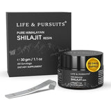 Life & Pursuits Pure Himalayan Shilajit Resin, 1.1 oz | Rich in Fulvic Acid, Trace Minerals | Dietary Supplement for Men and Women | Natural Golden Grade | 60 Days Supply (1.1 Ounce)