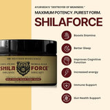 ShilaForce™ Shilajit Pure Gold-Grade Wild-Harvested Himalayan Organic Live Resin - 500mg 70% Fulvic Acid & 10% Humic Acid with 85+ Trace Minerals, 30g Made in USA