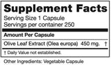 OLIVE LEAF Seagate Extract 450 mg 250 Veggie Caps Chemical-Free