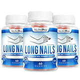 NutraPro Nail Growth Vitamins for Stronger Nail - No More Chipped Nails.Nail Strengthener and Growth Supplement Gummies – Grow Strong Long Nails with Biotin and Collagen Gummies.
