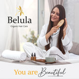 Belula 100% Boar Bristle Hair Brush Set (Large). Soft Natural Bristles for Thin and Fine Hair. Restore Shine And Texture. Wooden Comb, Travel Bag and Spa Headband Included!
