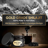 Shilajit Pure Himalayan Organic Resin: Natural Resin Fulvic 100% Extract from Authentic Himalayan Shilajit Supplement for Men Women Boost Energy Immunity
