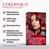 Revlon ColorSilk Beautiful Color Permanent Hair Color, Long-Lasting High-Definition Color, Shine & Silky Softness with 100% Gray Coverage, Ammonia Free, 53 Light Auburn, 3 Pack