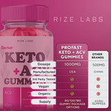 (2 Pack) ProFast Keto Gummies - Pro Fast Keto ACV Gummies Advanced Weight Loss Pro Fast Keto Gummies with Apple Cider Vinegar Supplement Belly Fat Extra Strength (120 Gummies)