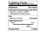 (3-Pack) EcoSmart R20 Daylight LED, Dimmable, 600-Lumen, 5000K, 8-Watt (50-Watt Equivalent) Light Bulb, E26 Medium Base