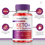(3 Pack) Metabolix Labs Keto ACV Gummies, Metabolix Labs Keto ACV Gummies Advanced Weight Plus Loss Supplement, Metabolic Keto Plus ACV Apple Cider Vinegar 1000MG Folate (180 Gummies)
