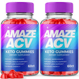 (2 Pack) Amaze ACV Keto Gummies - Amaze ACV Keto Gummies for Weight Loss, Amaze Keto ACV Advanced Fat Belly, Amaze AVC Gummies Apple Cider Vinegar Women Men (120 Gummies)