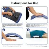 Fuliuna Heated Back Stretcher, Three Levels Adjustable Intensity Therapy Back Cracker with Detachable Heating Pad, Back Pain Relief Stretcher for Herniated Disc, Sciatica, Scoliosis Blue