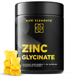 Zinc Glycinate Gummies for Adults | Zinc Supplements 50mg | Supports Immune Health | Metabolism | Skin Care Supplement | Vegan | Non-GMO | Gluten-Free | Natural Pineapple Flavor | by New Elements
