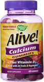 NATURES WAY Alive! Calcium Plus D Gummies, 100 mg, 60 CT