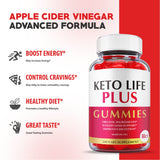 (2 Pack) Keto Life Plus Gummies - Official Formula, Vegan - Keto Life Plus ACV Gummies with Apple Cider Vinegar, Weight Apple Loss Cider, Great Taste, Vitamin B12, B6, Beet Root Juice (120 Gummies)