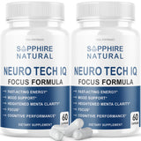 (2 Pack) Neuro Tech IQ Brain Supplement Neurotech Iq Focus Formula Pills (120 Capsules)