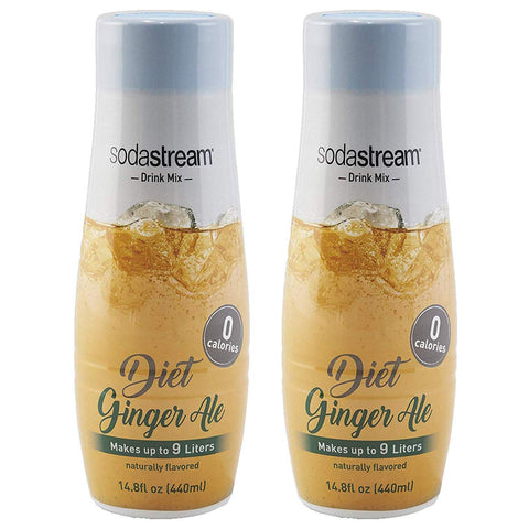 SodaStream 14.8 fl Diet Ginger Ale Syrup- Twin Pack Value Bundle