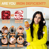 Iron Supplement for Women & Men, Non-Constipating 25 mg Carbonyl Iron with Vitamin C, B-Complex & 600mg Turmeric, Blood Builder Iron Gummies for Anemia, Iron Deficiency, No Nausea, Chewy Iron, 120Cts