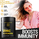 Zinc Glycinate Gummies for Adults | Zinc Supplements 50mg | Supports Immune Health | Metabolism | Skin Care Supplement | Vegan | Non-GMO | Gluten-Free | Natural Pineapple Flavor | by New Elements