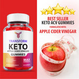 (2 Pack) Transform Keto ACV Gummies - Official Formula, Vegan - Transform Keto Gummies, Transform Keto Plus ACV Gummies Advanced Weight Apple Loss Apple Cider Vinegar Transform Keto ACV (120 Gummies)
