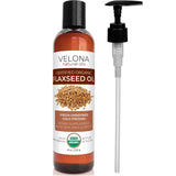 VELONA Flax Seed Oil 8 Oz Unrefined Organic Cold Pressed 100 Pure Velona