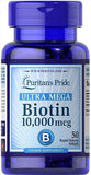 PURITANS PRIDE Biotin 10,000 mcg 50 Soft Capsule