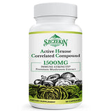 Active Hexose Correlated Compound 1500 mg Supplement, Natural 8 Mushroom Extract Supplement, Immune System, Liver Function, Natural Killer and T Cells Activity, 90 Veggie Capsules