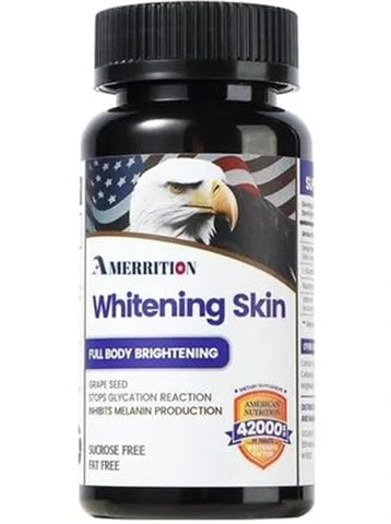 Amerrition Skin Whitening Supplement Infused with Grape Seed Extract, Glutathione, Vitamin B3, and Vitamin C - 60 Tablet