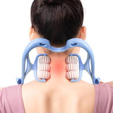 Neck Massager, Neck Massager Roller, Neck Roller, Neck and Shoulder Handheld Massager with 6 Balls Massage Point, Neck Pain Relief Massager for Deep Tissue in Neck, Back, Shoulder, Waist, and Legs