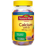 Nature Made Calcium Gummies 500 mg Per Serving with Vitamin D3, Dietary Supplement for Bone Support, 80 Gummies, 40 Day Supply (Pack of 3)