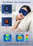 Heated Eye Mask Cordless for Dry Eyes, USB Eyes Heating Pad, Rechargeable, Real Silk, Sleep Mask for Men Women, Warm Eye Compress for Relief Stye, Blepharitis, Chalazion, Eye Fatigue or MGD