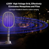 Bug Zapper Racket, 4200V Electric Fly Swatter Rechargeable Mosquito Zapper for Indoor and Outdoor-2000mAh - 2 Pack