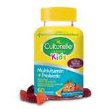 Culturelle Kids Multivitamin + Probiotic for Kids (Ages 2+) - Peach-Orange & Mixed Berry Flavor - Digestive Health & Immune Support Gummies with Lutein to Support Eye Health, 60 Count (Pack of 1)