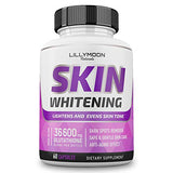 LILYMOON Glutathione Whitening Pills Skin Lightening Pills - Skin Whitening Formula - Glutathione Whitening Skin Pills with Vitamin C - Skin Lightener - Dark Spot Remover - Made in USA