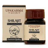 Upakarma Ayurveda 100% Pure Shilajit 90 Capsules for Strength,Stamina,Immune Support,Natural Source of Fulvic Acid & Trace Minerals-1000 MG for 2 Capsule(Daily Dosage), 45 Days of Supply - Pack of 1