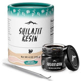 Pure Himalayan Shilajit Resin with Spoon, High Nutritional Potency, Plant-Derived Trace Minerals & Fulvic Acid (4oz / 115gm, Pack of 1)