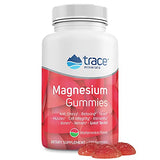 Trace Minerals Magnesium Gummies (120 Ct) Low Sugar | Magnesium Citrate | Natural Sleep Support, Soothes Muscles | Mood & Digestive Support | for Kids & Adults | Watermelon