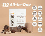 310 Nutrition – All-In-One Meal Replacement Shake Starter Kit - Fiber Rich Vegan Superfood Blend - Natural Sweeteners - Low Carb Shake, Keto & Paleo Friendly - Gluten Free - 26 Essential Vitamins & Minerals – 3 Flavors with Shaker Cup