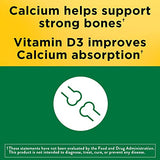 Nature Made Calcium Gummies 500 mg Per Serving with Vitamin D3, Dietary Supplement for Bone Support, 80 Gummies, 40 Day Supply