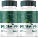 (2 Pack) Puravive Weight Loss Pills, Puravive Capsules Reviews Supplement, Purevive Capsules BAT Levels, Pura Vive Detox & Cleanse All-Natural Non-GMO & Easy To Swallow Formula (120 Capsules)