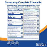 Bariatric Fusion Strawberry Complete Chewable Bariatric Multivitamin with Iron for Bariatric Surgery Patients Including Gastric Bypass and Sleeve Gastrectomy - 120 Tablets