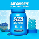 SEEQ Clear Whey Isolate Protein , 22g Protein, Zero Lactose/ Sugar, Keto-Friendly, Best Powder for Men and Women, Juicy Protein with 25 Servings (Blue Razz Freeze)
