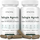 (2-Pack) Organic Fadogia Agrestis 600mg for Natural Test Support (2X More Pure - 3X More Absorbent) Athlete Approved - Supports Muscle Growth & Recovery, Healthy Energy Levels, Stamina - 120ct