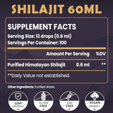 Shilajit Resin Organic Liquid Supplement, Shilajit Himalayan Organic, Shilajit Liquid Drop, Shilajit Drop Contain 85 Trace Minerals, Alternative to Resin & Capsules, 60 ml