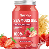 (28OZ) Sea Moss Gel, Raw Vegan Organic Irish Seamoss Gel, Immune and Digestive Support Vitamin Mineral Antioxidant Supplements, Strawberry