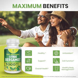 Organic Citrus Bergamot- Only USDA Certified -Highest 50% Polyphenols- Vegan 90 caps- 3rd Party Tested-USA Made Supplement - Heart - Cholesterol