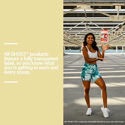 GHOST Whey Protein Powder, Nutter Butter 2LB Tub, 26G of Protein P