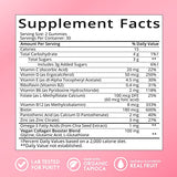 Sugarbear Women's MultiVitamin Gummies, Vegan Collagen Booster Blend with Glutathione, Omega-3, Folate, Biotin & Vitamins C, D, E, B6, B12 Gummy Supplements for Women (3 Months Gift Set + Free Brush)