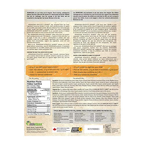 Iron Vegan Athlete's Gainer Vanilla, 10 lbs (4.5 kg) kateminimalist