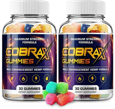 (2 Pack) CobraX Gummies - Official - Cobra X Advanced Formula Gummy Maximum Strength Support Supplement (120 Gummies)