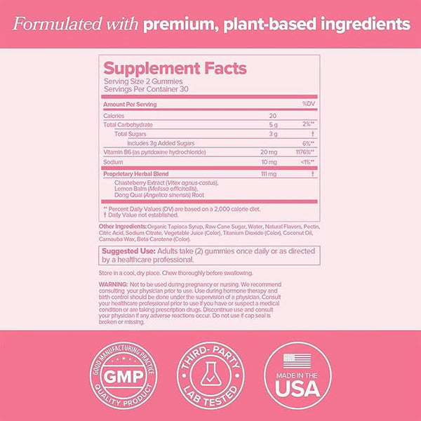 FLO PMS Gummies for Women, 30 Servings (Pack of 1) Proactive PMS Rel kateminimalist