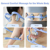 Neck Massager, Neck Massager Roller, Neck Roller, Neck and Shoulder Handheld Massager with 6 Balls Massage Point, Neck Pain Relief Massager for Deep Tissue in Neck, Back, Shoulder, Waist, and Legs
