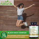 Why Not Natural 4-in-1 Organic Black Maca Root, Ashwagandha, Fenugreek, Panax Ginseng Capsules, Supplement for Men and Women (120 Count (Pack of 1)